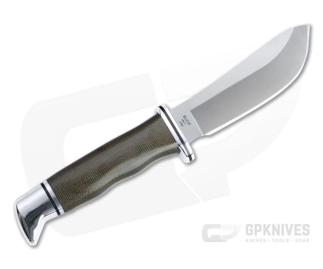 Buck 103 Skinner Pro S35VN Green Micarta Hunting Fixed Blade 0103GRS1 - Image 3