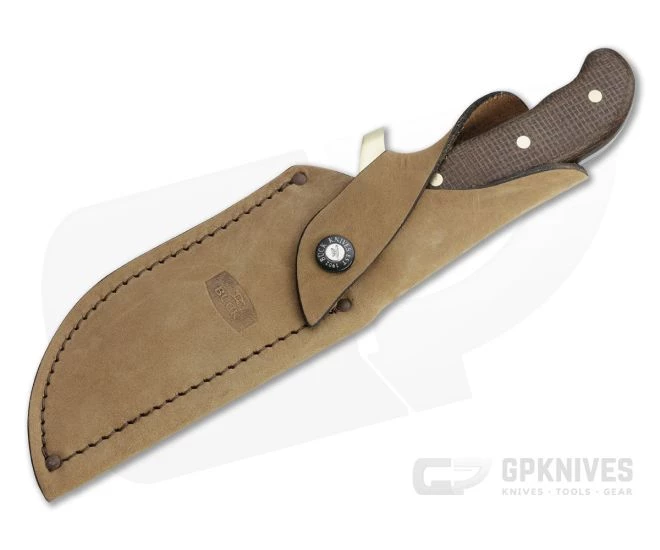 Buck Pro Kalinga Limited Satin S35VN Brown Burlap Micarta Skinner Fixed Blade 0401BRSLE - Image 2