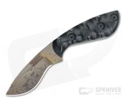 Dawson Knives Pequeno Arizona Copper 3V Marble Carbon Fiber Fixed Blade