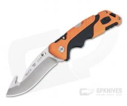 Buck Pursuit Pro Folder Large Guthook S35VN Drop Point Orange Folding Hunting Knife 0660ORG