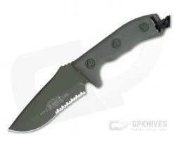 Microtech Currahee S/E Green Partial Serrated Elmax Fixed Blade Knife