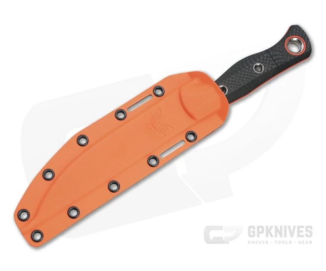 Benchmade Meatcrafter Orange S45VN Select Edge Carbon Fiber Fixed Blade 15500OR-2 - Image 2