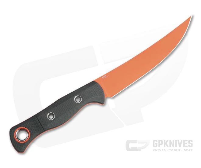 Benchmade Meatcrafter Orange S45VN Select Edge Carbon Fiber Fixed Blade 15500OR-2 - Image 3
