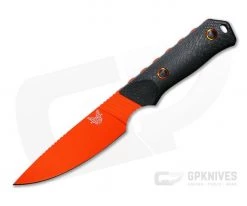 Benchmade Hunt Raghorn Orange CruWear Select Edge Carbon Fiber Fixed Blade Knife 15600OR