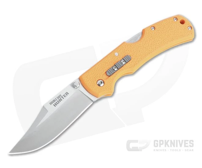 Cold Steel Double Safe Hunter Stainless Clip Point Orange GFN Back Lock Folder 23JB