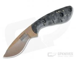 Dawson Knives Pequeno Arizona Copper 3V Copper Shred Carbon Fiber Fixed Blade