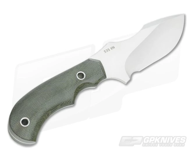 Mike Irie Model 114 Green Micarta Satin S35VN - Image 3