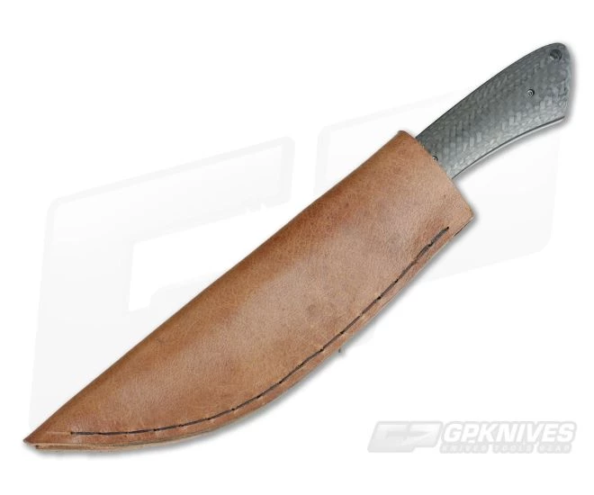 Aaron Frederick 3PS Scimitar CPM-154 Fixed Blade Damascus Bolster Carbon Fiber - Image 2