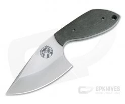 Trash Panda Knives Mini Panda Stonewashed CPM-3V Fixed Blade Green Micarta 4059