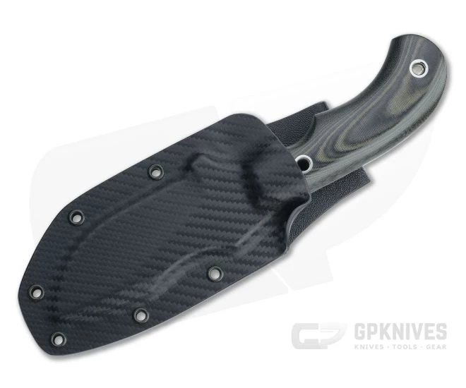 Mike Irie Model 114 Skinner Satin S35VN Green and Black Linen Micarta Fixed Blade 4515 - Image 2