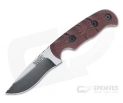 Dawson Knives Deep Notch Specter 3V Red/Black G10 Fixed Blade