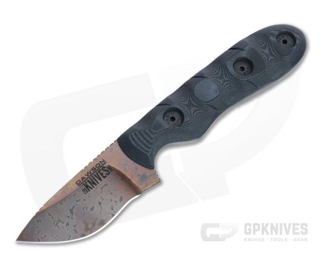 Dawson Knives Field Guide Arizona Copper 3V Blue/Black G10 Fixed Blade