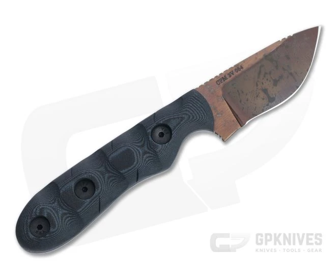 Dawson Knives Field Guide Arizona Copper 3V Blue/Black G10 Fixed Blade - Image 3