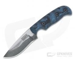 Dawson Knives Deep Notch Hamon 3V Blue/Black G10 Fixed Blade
