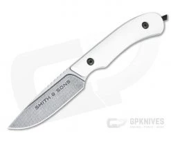 Smith & Sons Axiom White G10 Black Liners AEB-L EDC Fixed Blade