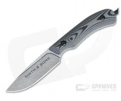 Smith & Sons Axiom Gray Black G10 Blue Liners AEB-L EDC Fixed Blade