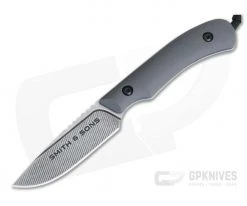 Smith & Sons Axiom Charcoal Gray G10 Blue Liners AEB-L EDC Fixed Blade