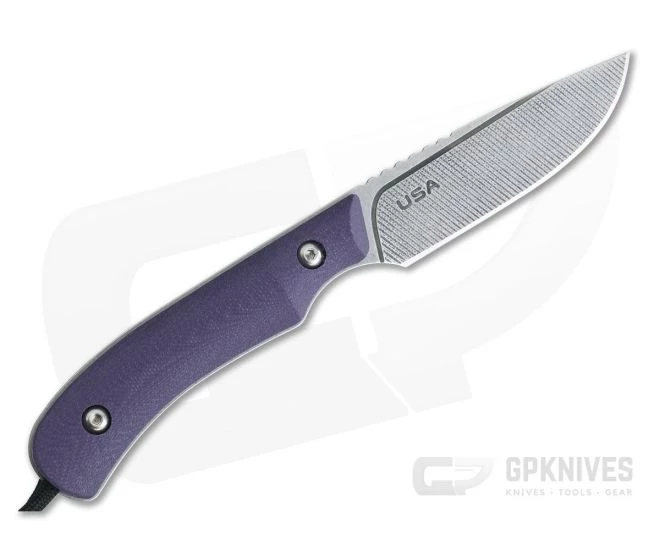 Smith & Sons Axiom Purple G10 Toxic Green Liners AEB-L EDC Fixed Blade - Image 3
