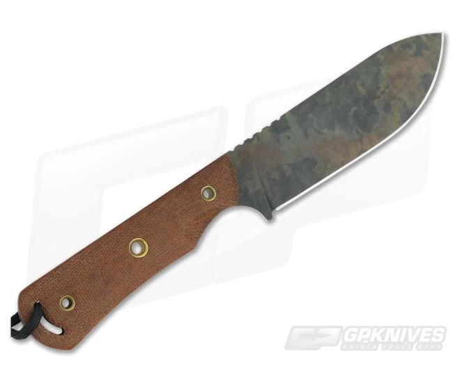 Smith & Sons Honcho Original Patina D2 Natural Micarta Fixed Blade - Image 3