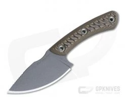 RMJ Tactical Nomad Skinner 52100 Hyena Brown Hunting Fixed Blade