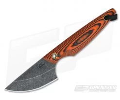 Smith & Sons Shrew Darkened 1095 Orange & Black G10 EDC Neck Knife
