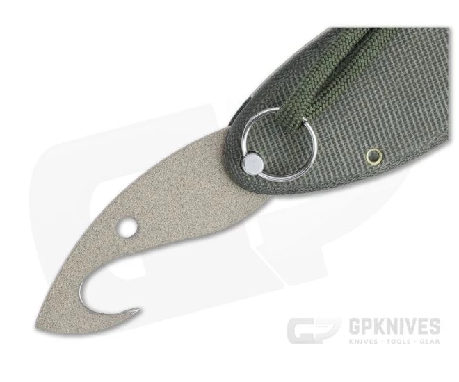 TOPS Backwoods Skinner Coyote Tan Ulu Green Canvas Micarta Fixed Blade SKIN-01 - Image 5