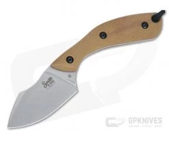 Smith & Sons Apex Stonewashed D2 Natural Micarta Multi Purpose Fixed Blade SM034101