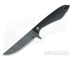 Smith & Sons Spur Darkened 1095 Black Canvas Micarta EDC Fixed Blade