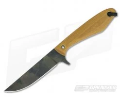 Smith & Sons Spur Original Patina 1095 Natural Canvas Micarta EDC Fixed Blade #2