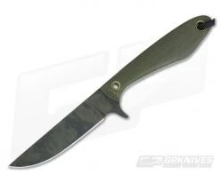 Smith & Sons Spur Original Patina 1095 OD Green Canvas Micarta EDC Fixed Blade