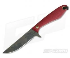Smith & Sons Spur Original Patina 1095 Ruby Shadetree Burlap Micarta EDC Fixed Blade 02