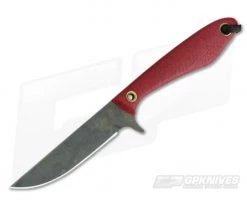Smith & Sons Spur Original Patina 1095 Ruby Shadetree Burlap Micarta EDC Fixed Blade 04
