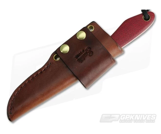 Smith & Sons Spur Original Patina 1095 Ruby Shadetree Burlap Micarta EDC Fixed Blade 04 - Image 2