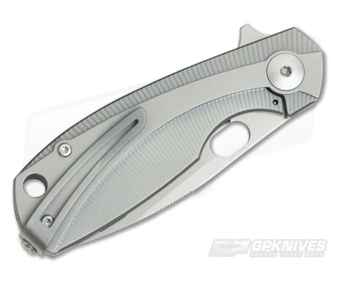 Viper Lille Satin M390 Titanium Liner Lock Flipper Bead Blast Overlay V5962TITI - Image 2